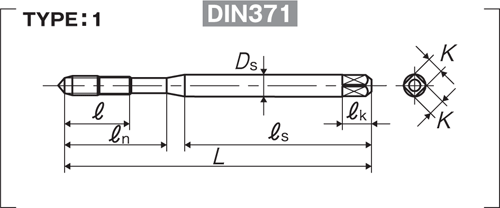 Taraud SU2-SP pour trou borgne Inox.