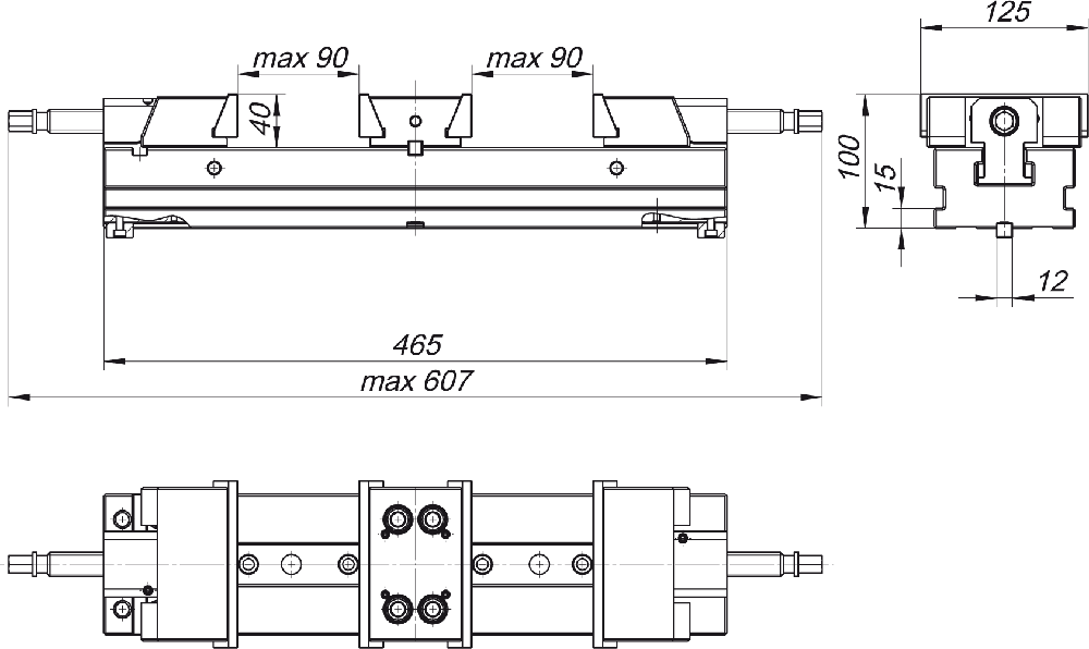 Etaux de précision - cut - schema