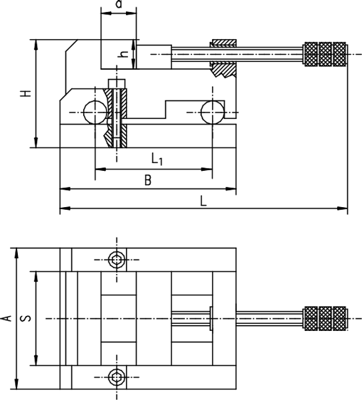 Etaux de contôle et de rectification - cut - schema