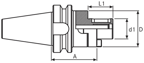 Mandrin Porte fraise à emboitement combiné - cut - schema