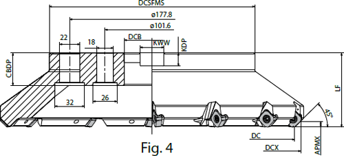 Porte-outils Kyocera MB45 Ø 100 à 315