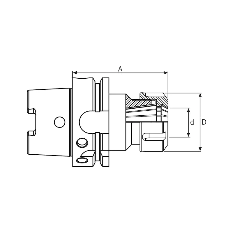 Mandrins à pinces ER - cut - schema