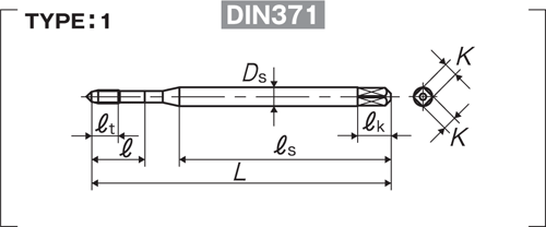 Taraud SP-VA pour trou borgne en Inox.