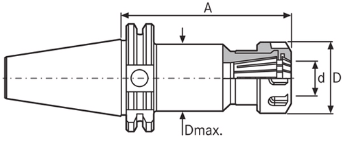 Mandrin à pinces type ER - cut - schema