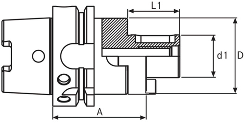 Mandrin Porte-fraise à emboitement combiné - cut - schema