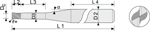 Fraise à copier - cut - schema