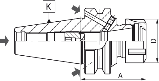 Mandrin à pinces - cut - schema