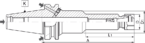 Mandrin à pinces - cut - schema