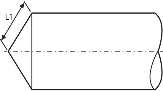 Fraise à chanfreiner en carbure monobloc 120° multidents - cut - schema