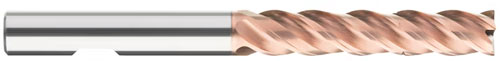 Fraise carbure 4 - 5 dents hélice 40°