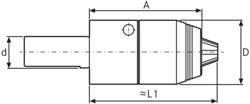 Porte-outils VDI pour forets à trou d'huile - cut - schema