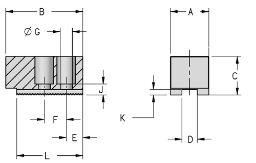 Mors doux réversibles à semelles striées - cut - schema
