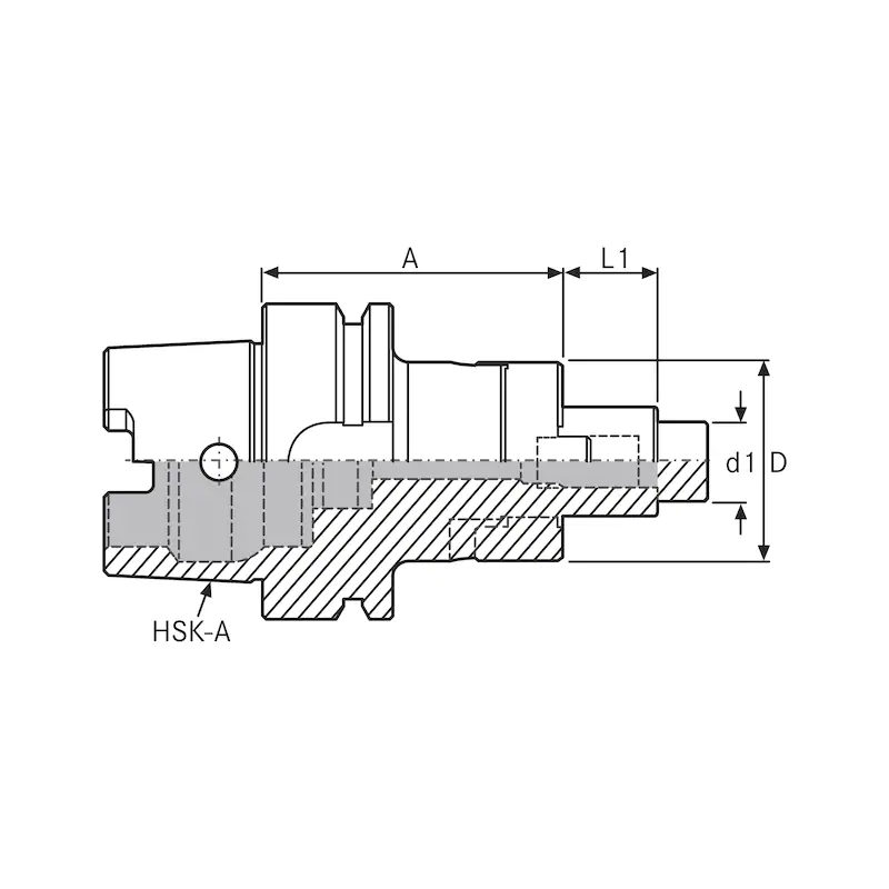 Mandrin porte-fraises HSK 100 - cut - schema