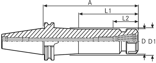 Mandrin à pinces type ER-SK 40 - cut - schema