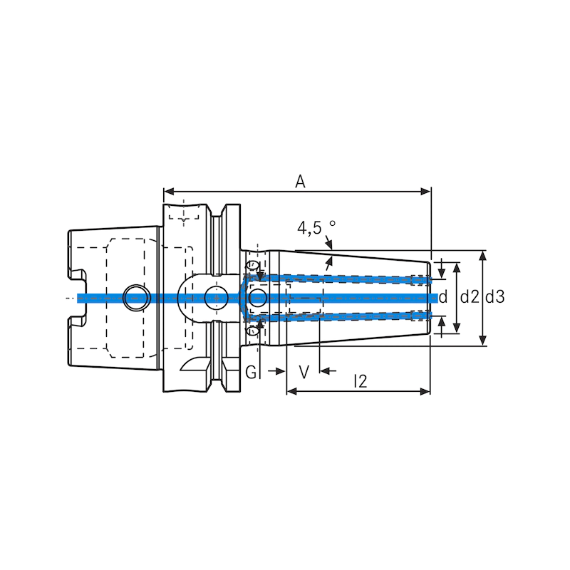 Mandrin de frettage 4,5° - cut - schema