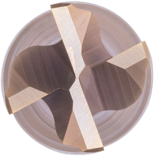 Fraise 4 dents - série extra-longue - HB - Hélice pas variable - Inox titane