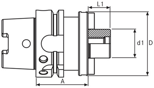 Mandrin Porte-fraise à emboitement combiné - cut - schema