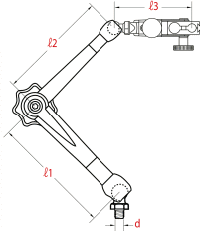 HT4301 Bras HOLDTEC 140x110mm seul - cut - schema