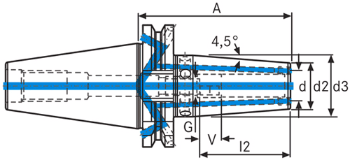 Mandrin de frettage ATORN SK 4,5° - cut - schema