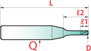 Micro Alésoir carbure monobloc +0/+0.003 queue 3 / à partir du Ø 0,2 - picture - file