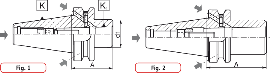 Adaptateur porte-fraises - cut - schema