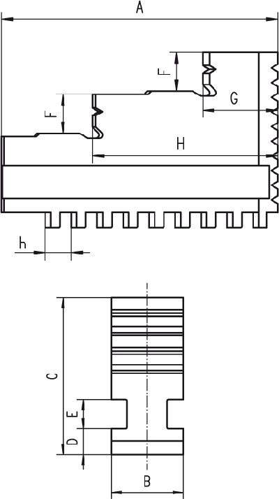 Mors durs monoblocs - cut - schema