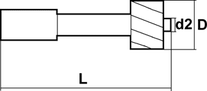 Fraise à lamer fond plat HSS - cut - schema