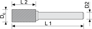 lime rotative carbure cylindrique bout plat sans coupe en bout - picture - file