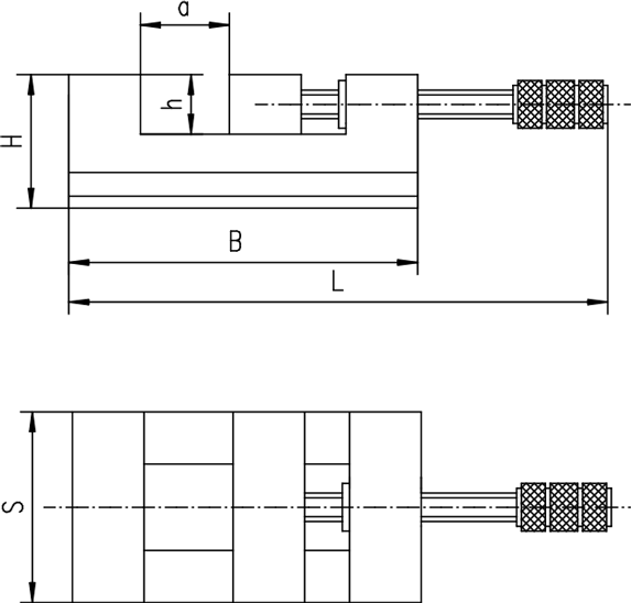 Etaux de contôle et de rectification - cut - schema