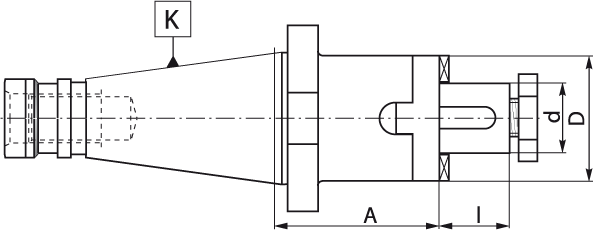 Mandrin porte-fraises à changement rapide - cut - schema