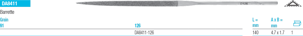 Limes aiguilles diamantées Barrette DA8411 - picture - file