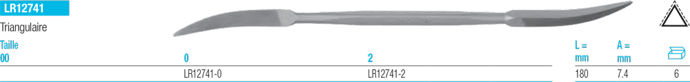 Rifloirs Triangulaire LR12741 - cut - schema