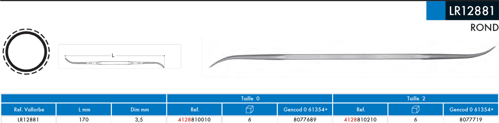 Rifloirs Ronde LR12881 - cut - schema