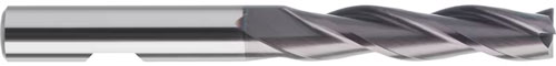Fraise carbure 3 dents hélice 30° avec revêtement TIALN - Queue HB