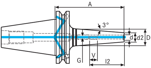 Mandrin de frettage ATORN BT 3° - cut - schema