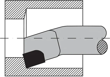 Outils de tour interne droit  P20 dureté moyenne - cut - schema