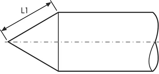 Fraise à chanfreiner en carbure monobloc 60° 4 dents - cut - schema