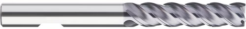 Fraise carbure 4 - 5 dents hélice 45°