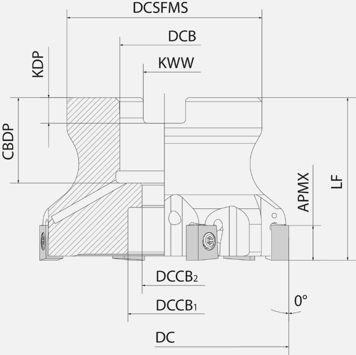 Porte-outils MA90 D. 40 LOGU12 - cut - schema