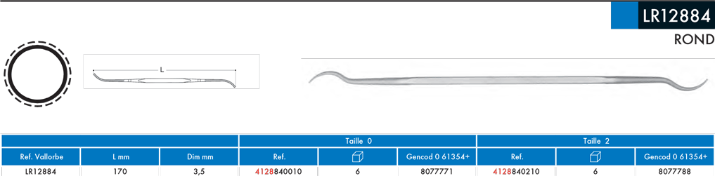 Rifloirs Ronde LR12884 - cut - schema