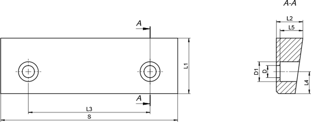 Mors inclinés - cut - schema