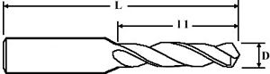 Micro foret carbure à partir du Ø 0,1 / 5xD - cut - schema