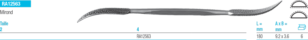 Râpes Mironde RA12563 - cut - schema