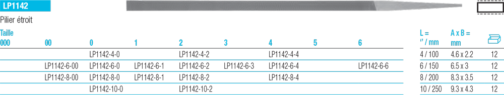 Lime Pilier LP1142 - cut - schema