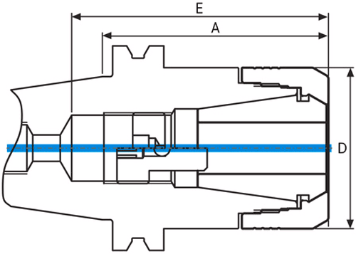 Mandrin à pince de serrage de précision - cut - schema