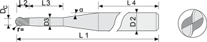 Fraise à copier - cut - schema