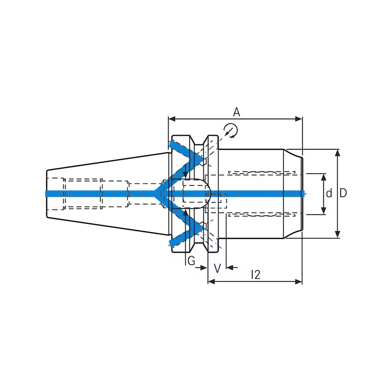 Mandrin hydro-expan. Série lourde et courte - cut - schema