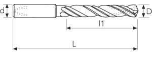 foret alésoir carbure troud'huile TIALN - cut - schema