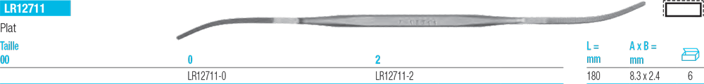 Rifloirs Plate LR12711 - cut - schema