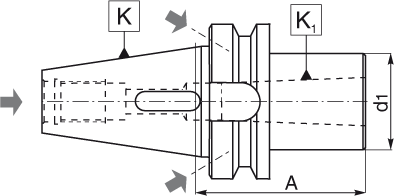 Adaptateur porte-fraises - cut - schema